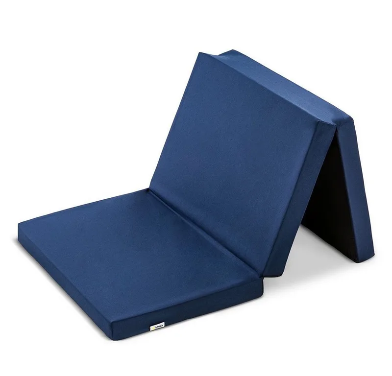 Baby-Reisebett Sleeper 60 x 120 cm - Uni Navy, Reisebettmatratze 60x120 cm Matratze für Baby Reisebett mit Tasche von Hauck in Blau – Produktfoto 2 von 5