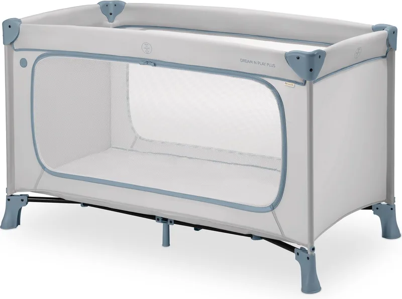 Dream N Play Plus - Campingbedje - Extra grote doorgang by Hauck in Dusty Blue – product photo
