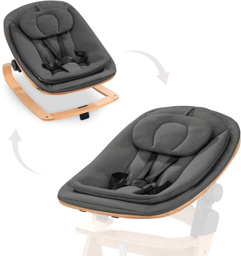 Highchair Bouncer Eco - 3-in-1-wipstoel - al vanaf de geboorte van Hauck in Deep Grey – productfoto