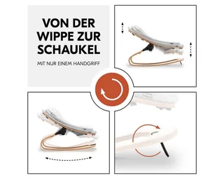 Hochstuhl Alpha Move Natur Newborn Set Eco - Natur, Holz Babystuhl ab Geburt mit Neugeborenensufsatz, Sitzkissen, Essbrett by Hauck – product photo 3 of 3