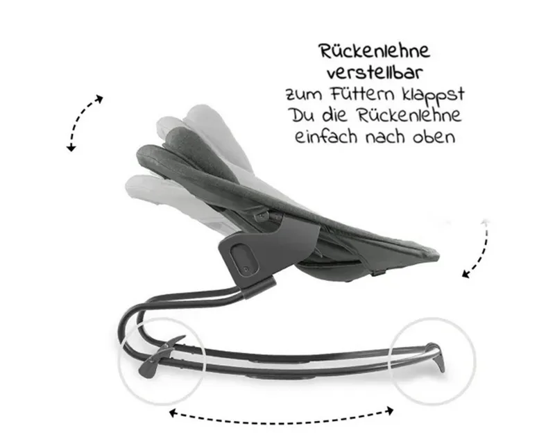 Hochstuhl Alpha Move Natur Newborn Set, Holz Babystuhl ab Geburt mit Neugeborenenaufsatz, Sitzkissen, Essbrett by Hauck – product photo 3 of 5