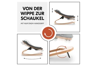 Hochstuhl Alpha Move Newborn Set Eco - Deep Grey - Natur, Holz Babystuhl ab Geburt mit Neugeborenensufsatz, Sitzkissen, Essbrett van Hauck – productfoto 4 van 5