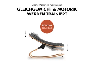 Hochstuhl Alpha Move Newborn Set Eco - Deep Grey - Natur, Holz Babystuhl ab Geburt mit Neugeborenensufsatz, Sitzkissen, Essbrett van Hauck – productfoto 5 van 5