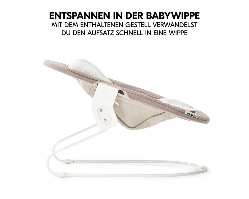 Hochstuhl Alpha Move Newborn Set - Natur, Holz Babystuhl ab Geburt mit Neugeborenenaufsatz, Sitzkissen, Essbrett von Hauck – Produktfoto 5 von 5