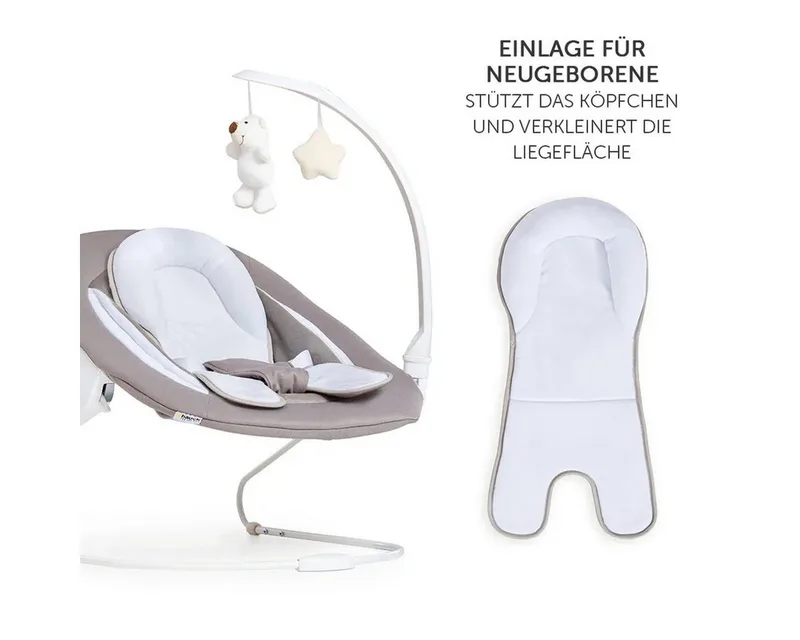 Hochstuhl Alpha Plus Black Newborn Set Deluxe, Holz Babystuhl ab Geburt inkl. Aufsatz für Neugeborene & Sitzauflage von Hauck in Schwarz – Produktfoto 5 von 5