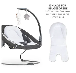Hochstuhl Alpha Plus - Newborn Set Deluxe (Set, 4 St), Holz Babyhochstuhl ab Geburt inkl. Neugeborenenaufsatz & Sitzauflage von Hauck in Grau – Produktfoto 4 von 5