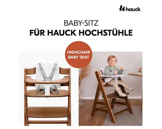 Hochstuhl Alpha Plus Set - Walnut, Mitwachsender Holz Kinderhochstuhl mit Essbrett Click Tray & Baby-Sitz by Hauck in Brown – product photo 4 of 5