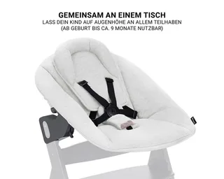 Hochstuhl Beta Plus Natural - Newborn Set Premium (Set), Babyhochstuhl ab Geburt mit Neugeborenen Aufsatz, Sitzkissen, Essbrett by Hauck in Beige – product photo 4 of 4