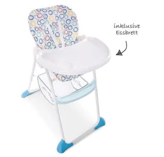 Hochstuhl Sitn Fold - Circles Multi, Kinderhochstuhl ab 6 Monate bis 15 kg mit Tisch, Verstellbar, klappbar by Hauck in Multicolour – product photo 4 of 5