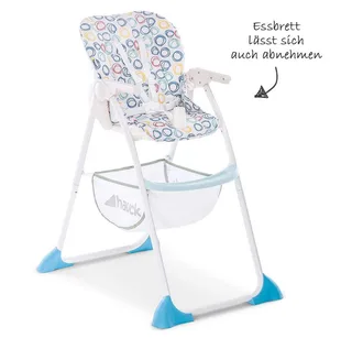 Hochstuhl Sitn Fold - Circles Multi, Kinderhochstuhl ab 6 Monate bis 15 kg mit Tisch, Verstellbar, klappbar by Hauck in Multicolour – product photo 5 of 5