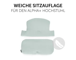 Hochstuhlauflage Select - Muslin Mint, Sitzkissen für Alpha Hochstuhl - 2-teilige Sitzauflage von Hauck in Grün – Produktfoto 2 von 5