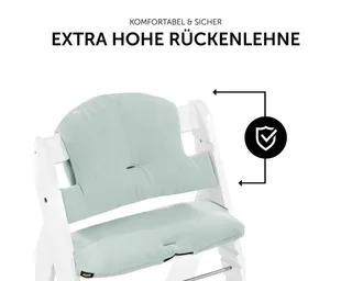 Hochstuhlauflage Select - Muslin Mint, Sitzkissen für Alpha Hochstuhl - 2-teilige Sitzauflage von Hauck in Grün – Produktfoto 4 von 5
