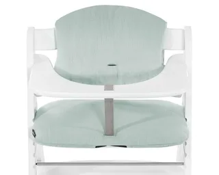 Hochstuhlauflage Select - Muslin Mint, Sitzkissen für Alpha Hochstuhl - 2-teilige Sitzauflage von Hauck in Grün – Produktfoto 1 von 5