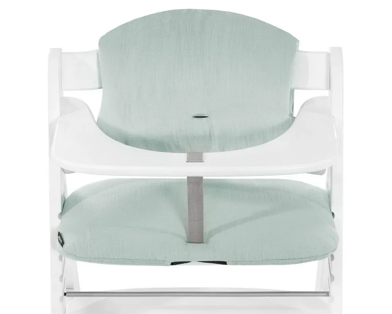 Hochstuhlauflage Select - Muslin Mint, Sitzkissen für Alpha Hochstuhl - 2-teilige Sitzauflage by Hauck in Grün – product photo