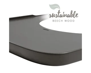 Hochstuhltablett Alpha Wooden Tray - Charcoal, Holz, Essbrett & Tisch aus Holz für Hochstuhl Alpha+ und Beta+ by Hauck in Brown, Black – product photo 4 of 5