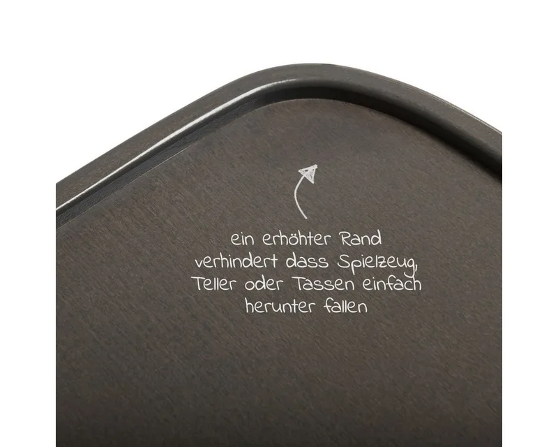 Hochstuhltablett Alpha Wooden Tray - Charcoal, Holz, Essbrett & Tisch aus Holz für Hochstuhl Alpha+ und Beta+ by Hauck in Brown, Black – product photo 5 of 5