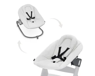 Hochstuhltablett Bouncer 2in1 Premium - Light Grey, Neugeborenenaufsatz & Baby Wippe für Alpha & Beta Hochstuhl ab Geburt by Hauck – product photo 1 of 3
