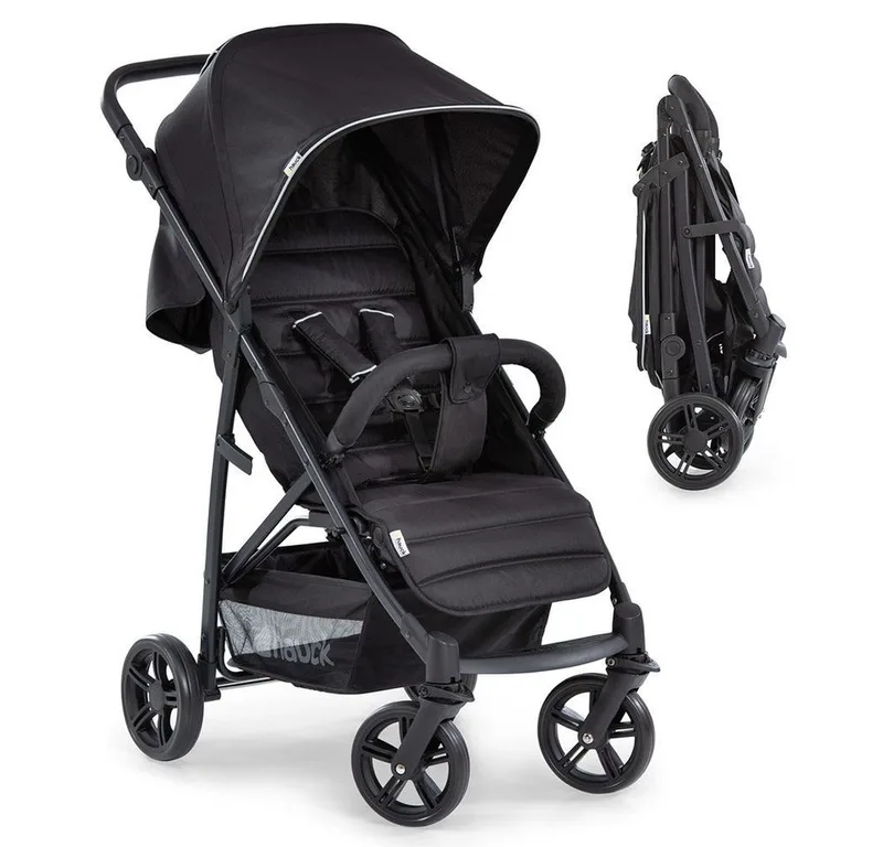 Kinder-Buggy Rapid 4 - Caviar Black, Sportwagen mit Liegefunktion höhenverstellbar klein faltbar bis 22 kg van Hauck in Schwarz – productfoto