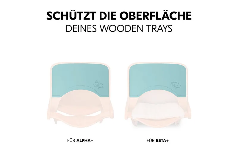 Platzset Highchair Wooden Tray Mat, Lion Mint, für Hochstuhl-Essbretter von Hauck in Grün – Produktfoto 3 von 5
