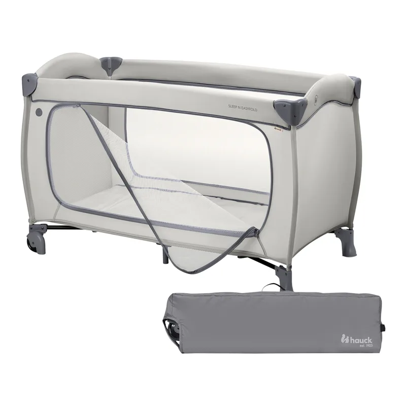 Reisebett Sleep N Easyfold von Hauck in Grau, 125 × 69 × 82 mm – Produktfoto 3 von 3