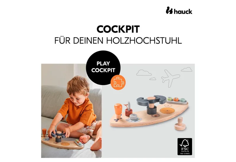 Spielset für Hochstuhl Play Cockpit by Hauck in Natural, 37 × 8 mm – product photo 2 of 5