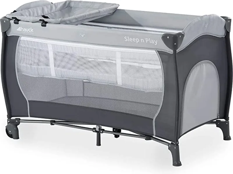 travel bed / inklapbaar campingbedje / Dream’n Play, campingbedje -babybedje - Functioneel en Veilig von Hauck – Produktfoto