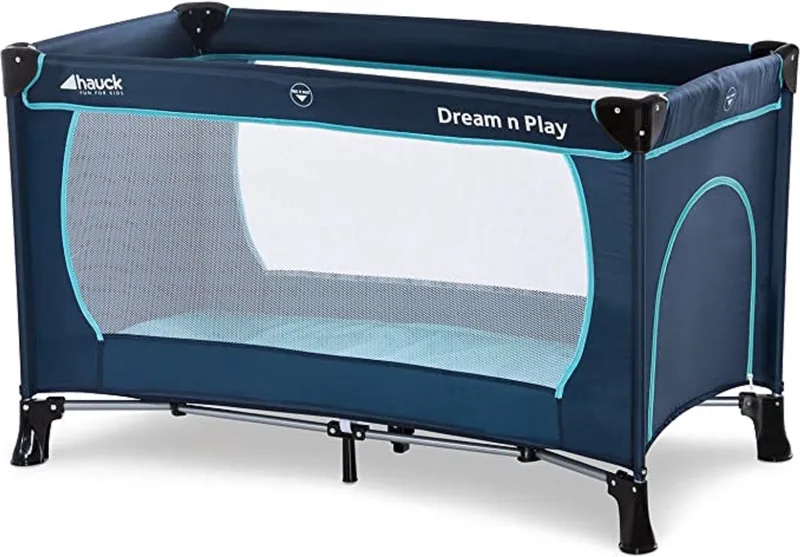 travel bed / inklapbaar campingbedje / Dream’n Play, campingbedje -babybedje - Functioneel en Veilig von Hauck – Produktfoto