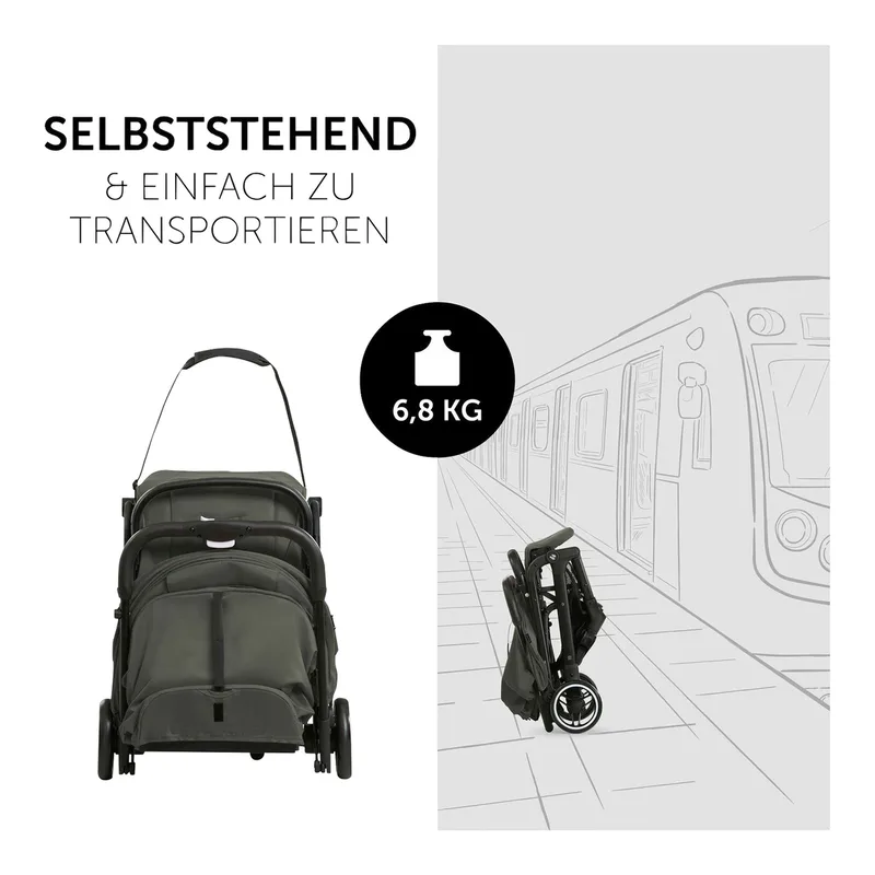 Travel N Care Buggy - handzaam en compact - Dark by Hauck in Olive – product photo 3 of 3