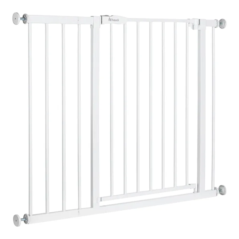 Tür- & Treppenschutzgitter Open N Stop​ 2 inkl. Verlängerung 21 cm, 96-101 cm fra Hauck i Hvid, 96 × 77 mm – produktbillede 1 af 3
