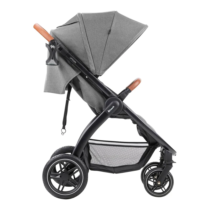 Uptown - Buggy - Geschikt voor stad en bos - Voor korte en lange benen - Black by Hauck in Melange Grey – product photo 2 of 3