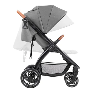 Uptown - Buggy - Geschikt voor stad en bos - Voor korte en lange benen - Black by Hauck in Melange Grey – product photo 3 of 3