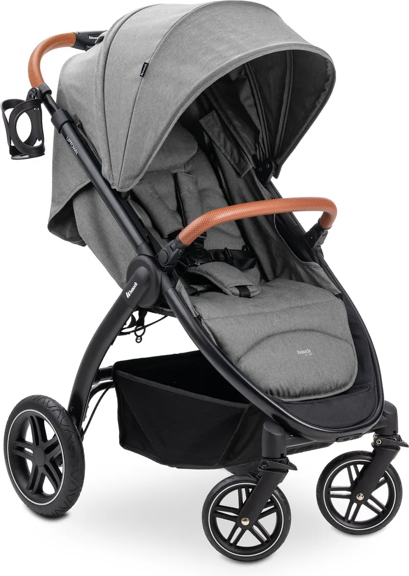 Uptown - Buggy - Geschikt voor stad en bos - Voor korte en lange benen - Black de Hauck en Melange Grey – photo produit