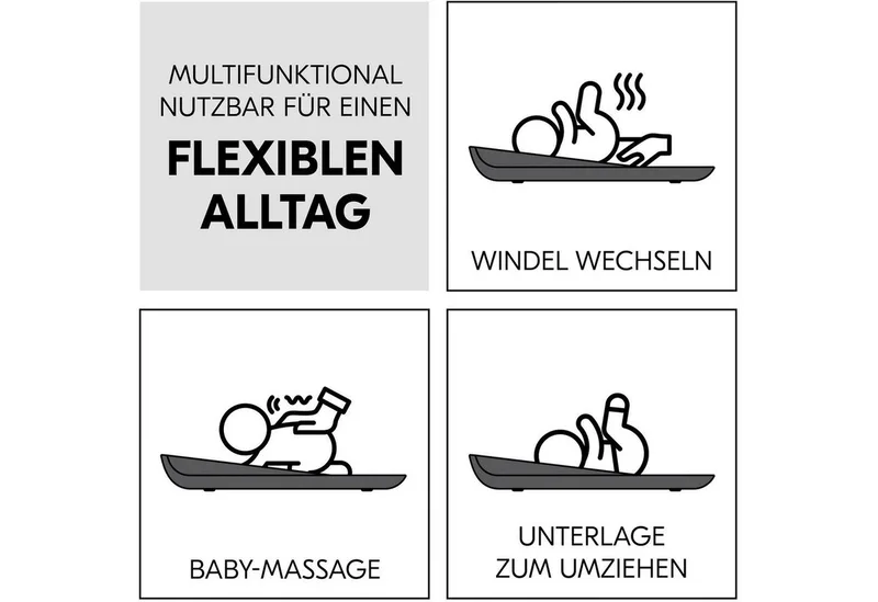 Wickelauflage Change N Clean von Hauck in Grau – Produktfoto 4 von 5