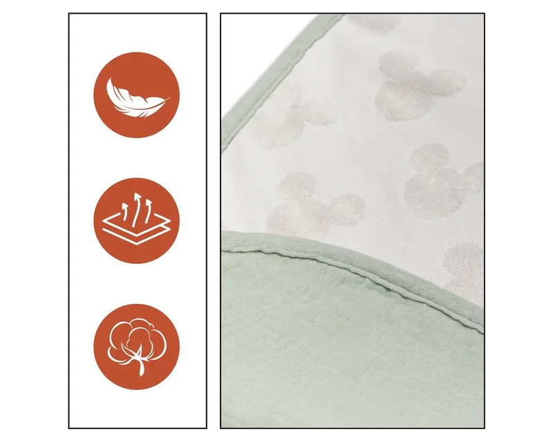 Wickelauflage Disney Mickey - Light 2in1 Auflage / Topper & Handtuch für Wickeltisch - waschbar bei 60° C by Hauck in Beige – product photo 5 of 5