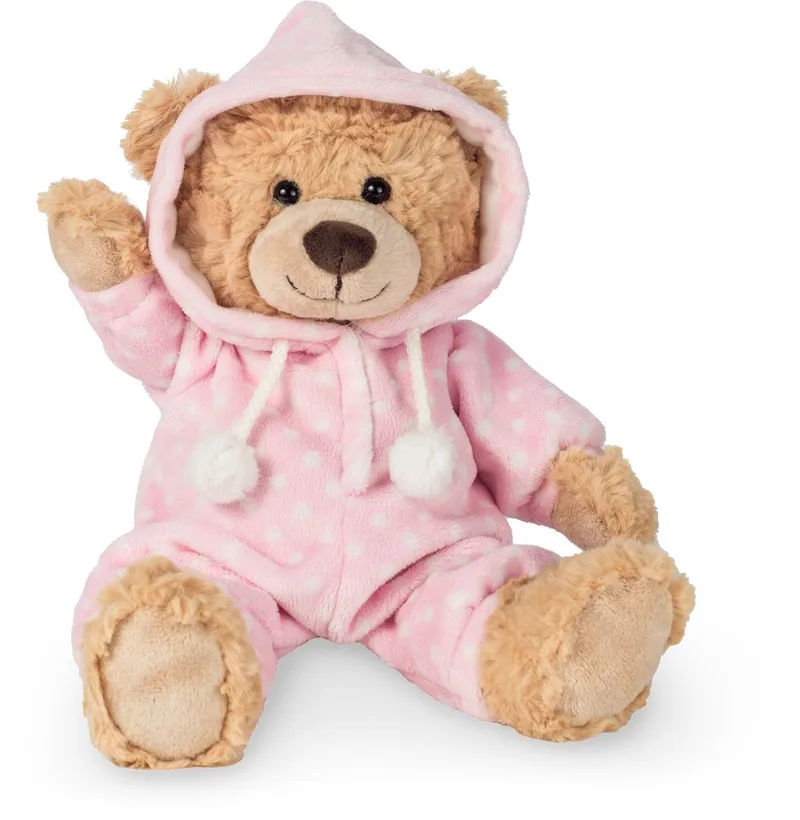 Knuffel Beer met Pyjama Roze de Hermann Teddy Collection en Marron – photo produit