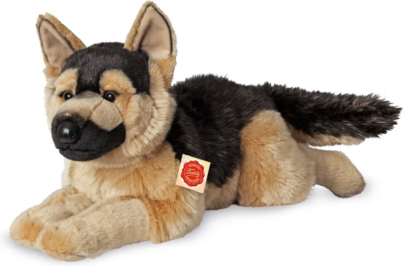 Knuffel Herdershond - Zachte pluche - Bruin/zwart - 60 cm von Hermann Teddy Collection in Mehrfarbig – Produktfoto