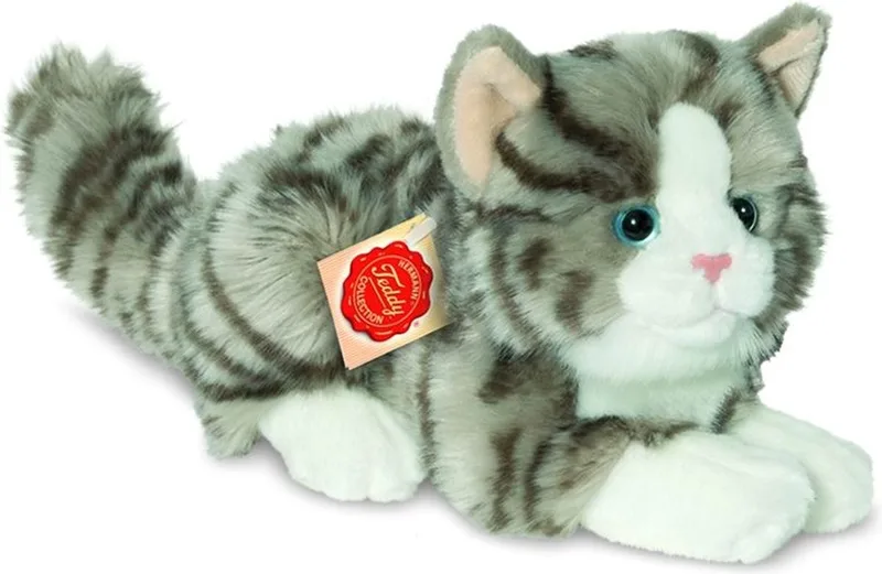 Hermann Teddy Peluche Chat Menteur 20 Cm de Hermann Teddy Collection en Gris – photo produit