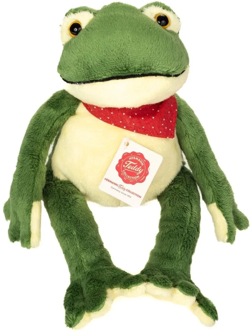 Knuffel Kikker Bungelend 28 cm de Hermann Teddy Collection en Multicolore – photo produit