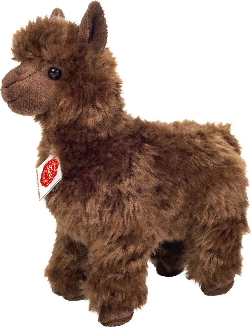 Knuffeldier Alpaca - zachte pluche stof - premium knuffels - 24 cm - Alpacas de Hermann Teddy Collection en Marron – photo produit
