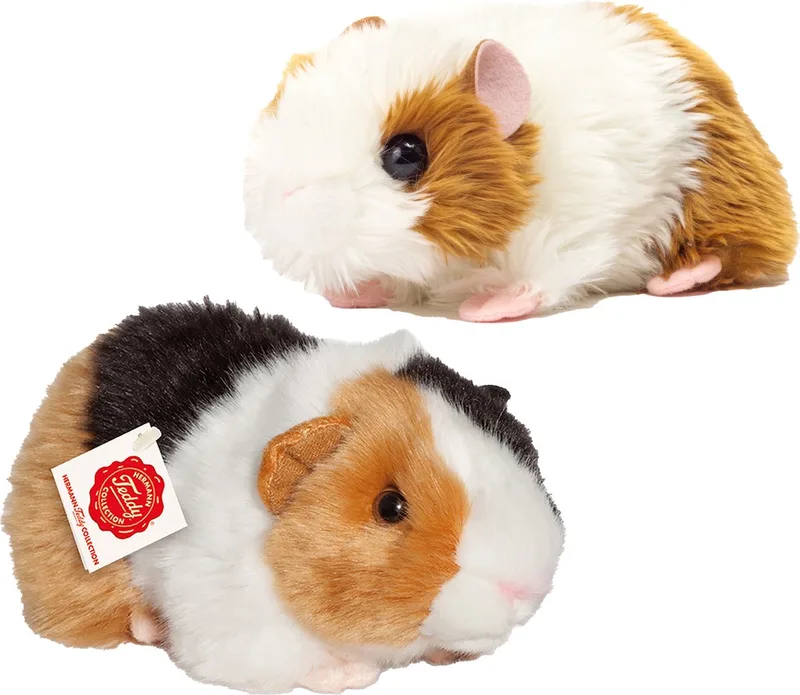 Knuffeldier Cavia set 2x stuks - zachte pluche - premium knuffels - 20cm - Kleurenmix de Hermann Teddy Collection en Multicolore – photo produit