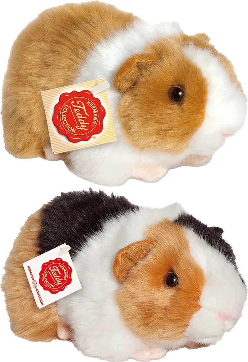 Knuffeldier Cavia set 2x stuks - zachte pluche - premium knuffels - 20cm - Kleurenmix de Hermann Teddy Collection en Multicolore – photo produit