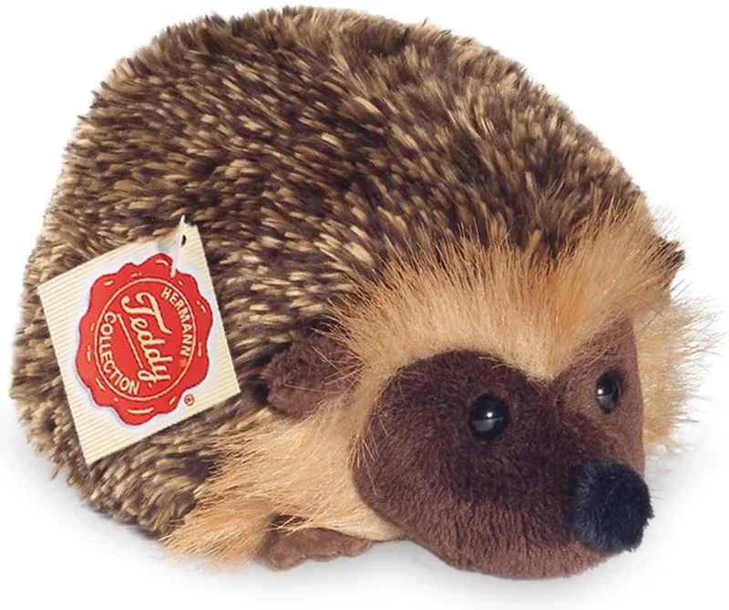 Knuffeldier Egel - zachte pluche stof - premium knuffels - 15 cm - bosdier van Hermann Teddy Collection in Bruin – productfoto