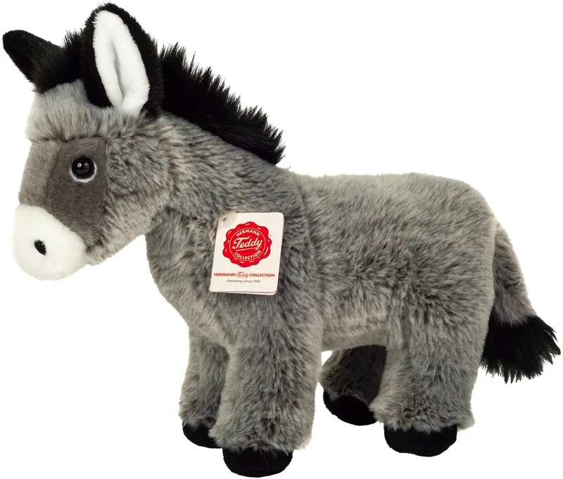 Teddy Hermann® Kuscheltier Esel stehend 27 cm von Hermann Teddy Collection in Grau – Produktfoto