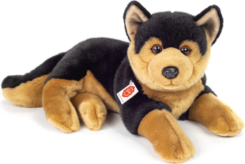 Knuffeldier Herdershond - zachte pluche - premium knuffels - bruin/zwart - 45 cm de Hermann Teddy Collection en Noir – photo produit