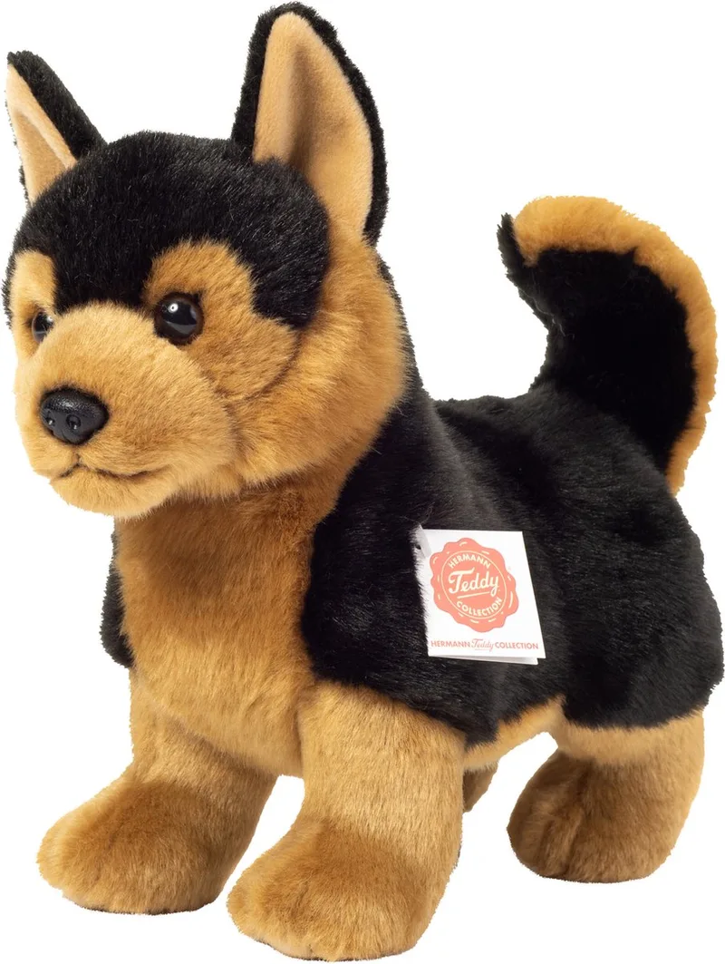 Knuffeldier hond Herdershond puppy - zachte pluche - premium kwaliteit knuffels - bruin/zwart - 23 cm de Hermann Teddy Collection en Multicolore – photo produit
