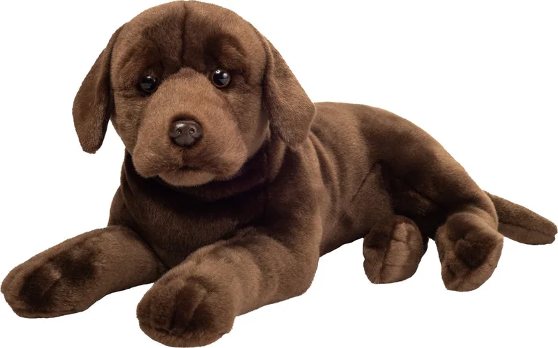Knuffeldier hond Labrador - zachte pluche - premium kwaliteit knuffels - 50 cm de Hermann Teddy Collection en Donkerbruin – photo produit