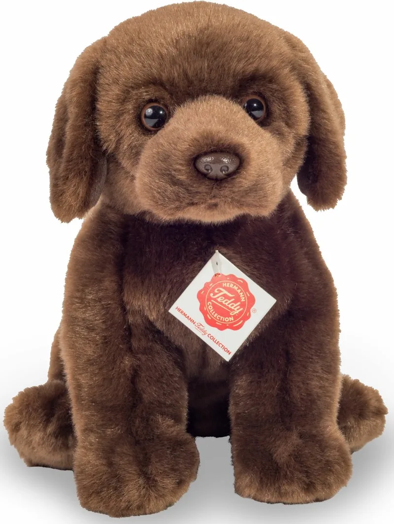 Hermann Teddy Peluche Labrador Assis 25 Cm de Hermann Teddy Collection en Donkerbruin – photo produit