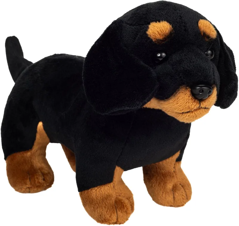 Knuffeldier hond Teckel - zachte pluche stof - premium kwaliteit knuffels - 21 cm de Hermann Teddy Collection en Noir – photo produit