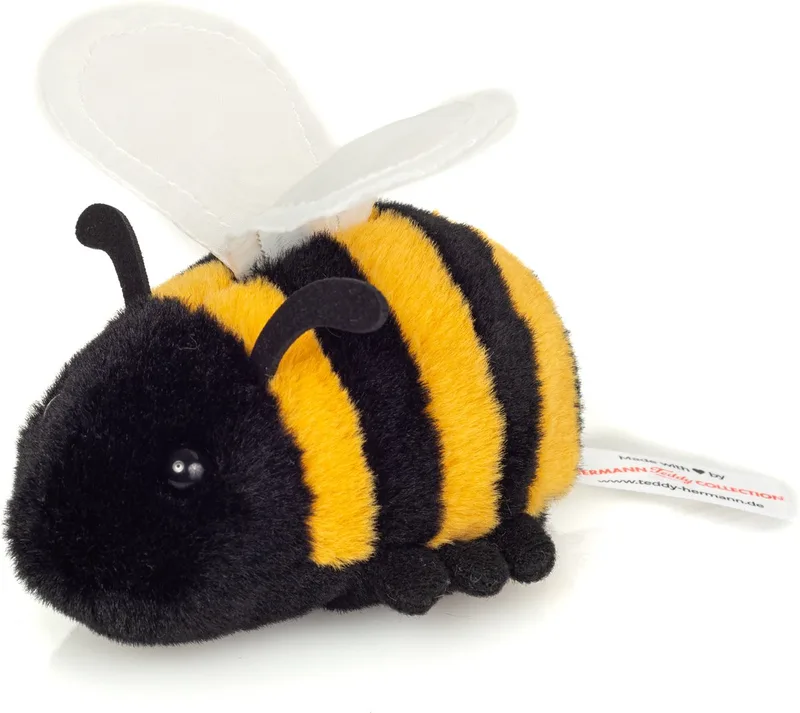 Knuffeldier Honingbij - pluche knuffel - premium kwaliteit knuffels - 11 cm - bijen knuffel de Hermann Teddy Collection en Jaune – photo produit