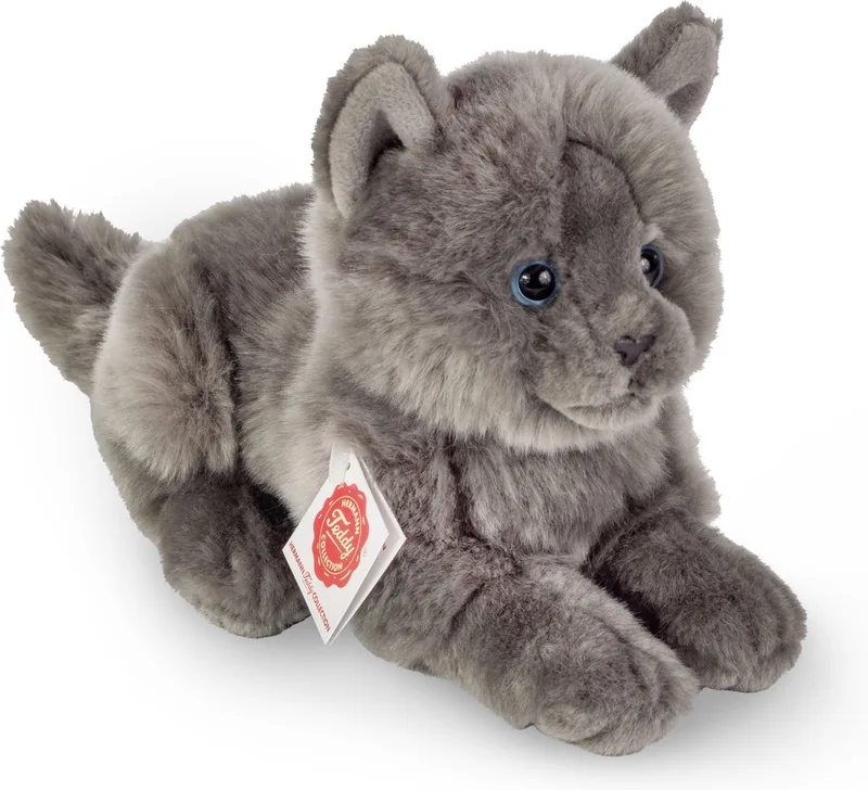 Knuffeldier Kartuizer kat/poes - zachte pluche stof - premium knuffels - 20 cm de Hermann Teddy Collection en Gris – photo produit